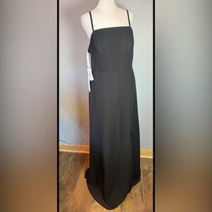 JJ’s House Black Formal Maxi Dress Size 12 NWT Adjustable Straps